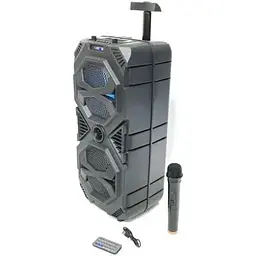 Портативна колонка XPRO ZQS8212 валіза 30Вт USB SD FM радіо Bluetooth 1 мікрофон ДУ (MER-15655) - мініатюра 4