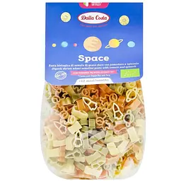 Макарони Dalla Costa Bio Baby Space Tricolor 200 г (8016419001851)