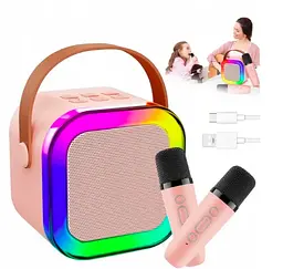 Колонка портативна з мікрофонами Winso K12 10 W RGB Bluetooth/USB microSD AUX - мініатюра 4