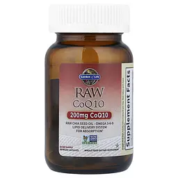 Коензим Q-10 RAW CoQ10 200 mg 60 рослинних капсул Garden of Life vit0005727 - мініатюра 3