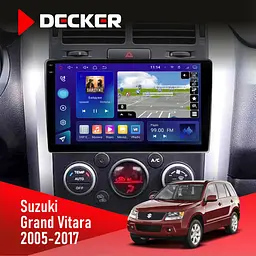 Штатна магнітола Suzuki Grand Vitara 2005-2017 Decker D9-009 4x64, DSP, 4G, 2k Decker (НФ-00008430)