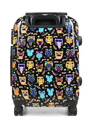 Валіза маленька S полікарбонат Worldline Airtex 809/black_hibou ручна поклажа Різнокольоровий - мініатюра 4