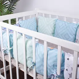 Подушки-борти MirSon Kids Time 18-100 Mint time блакитні 12 шт. - мініатюра 4