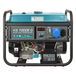 Генератор газобензиновий Konner&Sohnen KS 7000E G LPG, 230В, 5.5кВт, електростартер, 77.2кг