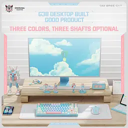 Клавіатура Onikuma геймерська G-32 RGB підсвітка та 3 режима підключення ігрова Bluetooth для ПК Блакитний - мініатюра 6