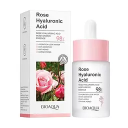 Есенція Bioaqua для обличчя з трояндою та гіалуроновою кислотою Rose Hyaluronic Acid Moisturizing Essence 30 мл - мініатюра 2