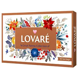 Чай Подарунковий Lovare Great Pertea Collection 90 пакетиків Коричневий 155 г