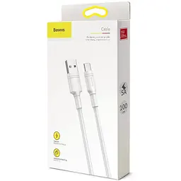 Кабель Baseus Double Loop Fast Charging Cable USB to Type-C 5A 1.0m CATSH-B02 White - мініатюра 3