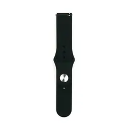 Ремінець Silicone 20mm Samsung Watch Active/Galaxy S4 42/44mm/Gear S2 Classic/Xiaomi Amazfit Чорний - мініатюра 2