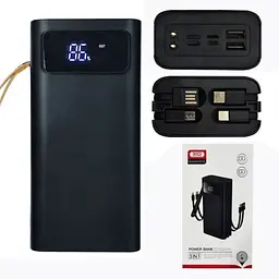 Зовнішній акумулятор (Power Bank) XO PR142 (30000 mAh Black) - мініатюра 3