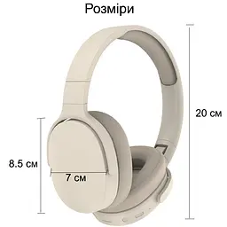 Бездротові накладні навушники повнорозмірні BS962 Bluetooth 5.3 білі  - мініатюра 3