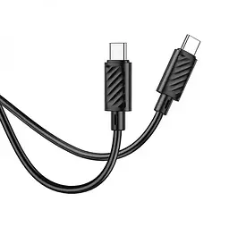 Кабель Hoco X88 Gratified charging data cable for Type-C to Type-C 3A 1 м чорний