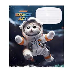 Зошит Школярик Space Art 12 аркушів лінія (012-3406L), в асортименті - мініатюра 2