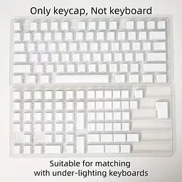 Набір кейкапів PBT White (130+), Білий