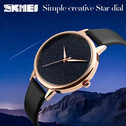 Жіночий годинник Skmei 9141 Moon (Чорний) - мініатюра 4