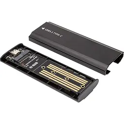 Зовнішня кишеня PowerPlant NVMe/SATA M.2 SSD to USB 3.1 Black (HC380459) [105222] - мініатюра 4