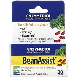 Фермент для перетравлення складних вуглеводів Enzymedica BeanAssist 30 капсул - мініатюра 3