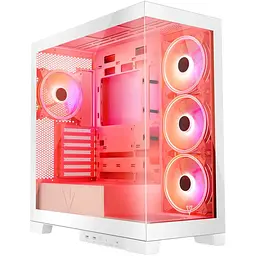 Корпус Modecom VOLCANO SPACE APEX ARGB 4x140mm fans MIDI USB 3.0x2+TYPE-C WHITE без БЖ ATX