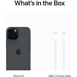 Смартфон Apple iPhone 15 128GB eSIM Black (MTLV3) [102466] - мініатюра 6