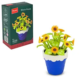 Конструктор Sembo Block Florist декоративна модель соняшника у горщику (601289)