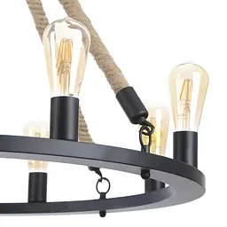Люстра Brille лофт підвісна свічка E27 60W BK (BL-335S/8) - мініатюра 2