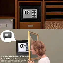 Сталевий сейф Nestling® Safe 4,6 літри з електронним замком та 2 ключами - мініатюра 3
