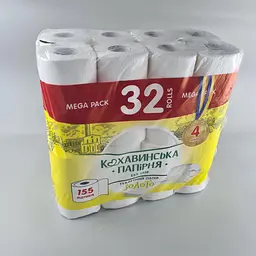 Туалетний папір, Золото, 4-шарові, білий, 96x115 мм, 1 в упаковці - мініатюра 2