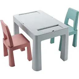Комплект меблів Tega Baby Teggi Multifun + 2 стільця turquoise old rose grey