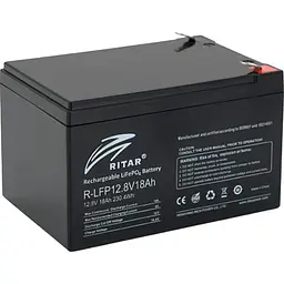 Акумулятор Ritar LiFePO4 12V [12.8V/18Ah/230.4Wh] [R-LFP 12.8V 18Ah] [152889]