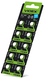 Батарейка годинникова Videx AG 3/LR41 BLISTER CARD 10 шт VIDEX (23266-000) - мініатюра 2