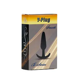 Анальна пробка для носіння B-Series T-Plug Smooth, 12х2.8 см, чорний - мініатюра 2