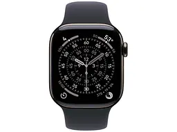 Смарт-годинник Apple Watch Series 11 GPS + Cellular 42mm Slate Titanium Case with Black Sport Band - S/M (MF8R4) - мініатюра 2