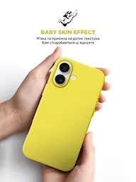 Силиконовый чехол для Apple iPhone 16, ICON2 Case, желтый, противоударный, панель, защита всего корпуса, матовая поверхность Soft Touch, выступает над дисплеем, совместим с защитными стеклами и пленками, с микрофиброй, ArmorStandart (ARM81300) - мініатюра 8