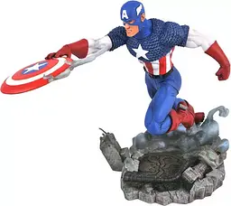 Фігурка Diamond Select Toys Gallery diorama Marvel Captain America Марвел Капітан Америка 25 см (G M CA) - мініатюра 2