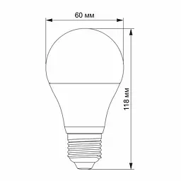 Лампа LED Videx A60h 11.8W E27, 4100K (VL-A60h-11274) - мініатюра 3