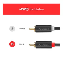 Кабель мультимедійний 2xRCA M to 2xRCA M 3.0m AV104 black Ugreen (10519) - мініатюра 10