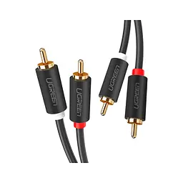Кабель мультимедійний 2xRCA M to 2xRCA M 3.0m AV104 black Ugreen (10519) - мініатюра 3