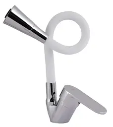 Змішувач для кухні Lidz Tani 008F3 з гнучким виливом (k40) White / Chrome LDTAN008F3WCR37037 - мініатюра 2