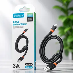 Кабель USB- Lightning CB 33 CELEBRAT / Кабель плоский USB-Lightning - мініатюра 3