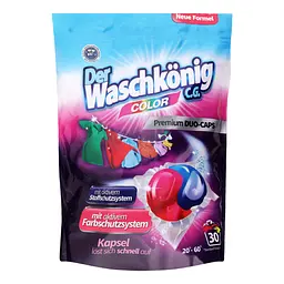 Капсули для прання Der Waschkonig Color Duo Caps 30шт. (040-9601) - мініатюра 5