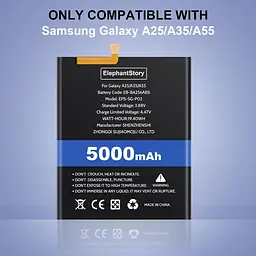 Акумулятор EB-BA256ABS 5000 мА·год для Samsung Galaxy A25/A35/A55 5G з інструментами - мініатюра 6