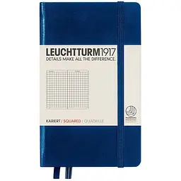 Блокнот Leuchtturm1917 Кишеньковий, темно-синій, клітинка (342919)