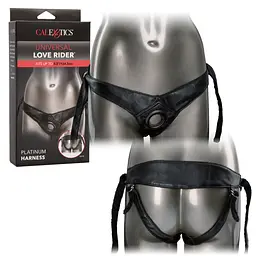 Трусики для страпона Universal Love Rider Platinum Harness, шкірозамінник, чорні - мініатюра 2
