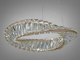 Люстра дизайнерська кристалічна Diasha 548/400G, 45W, золото, висота 95 см, діаметр 36 см, сучасний стиль для дому - мініатюра 4