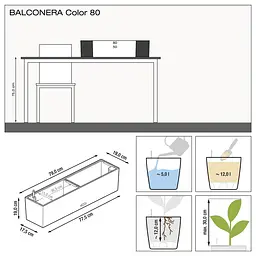 Вазон Lechuza Balconera Color, 12 л, білий (15680) - мініатюра 4