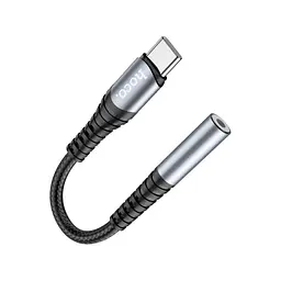 Перехідник USB-C M to 3.5mm F LS33 metal gray HOCO (6931474761163) - мініатюра 2