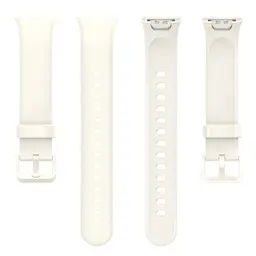 Силіконовий ремінець Tamister для Xiaomi Mi Smart Band 7 Pro Cremy white - мініатюра 2