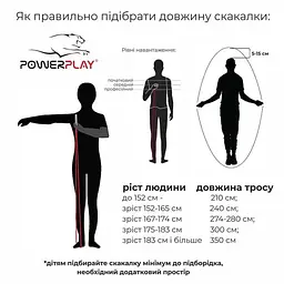 Скакалка швидкісна 4202 Power Play 2,9 м fit0012921 - мініатюра 6