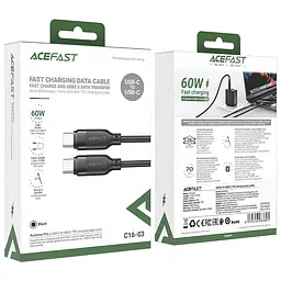 Дата кабель Acefast C16-03 Type-C to Type-C 60W (1.2m) Black - мініатюра 5