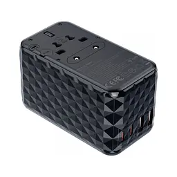 Зарядний пристрій Choetech 4xUSB 100 Вт PD (2xUSB-C + 2xUSB-A), модель Diamond, чорний (PD6028-BK)